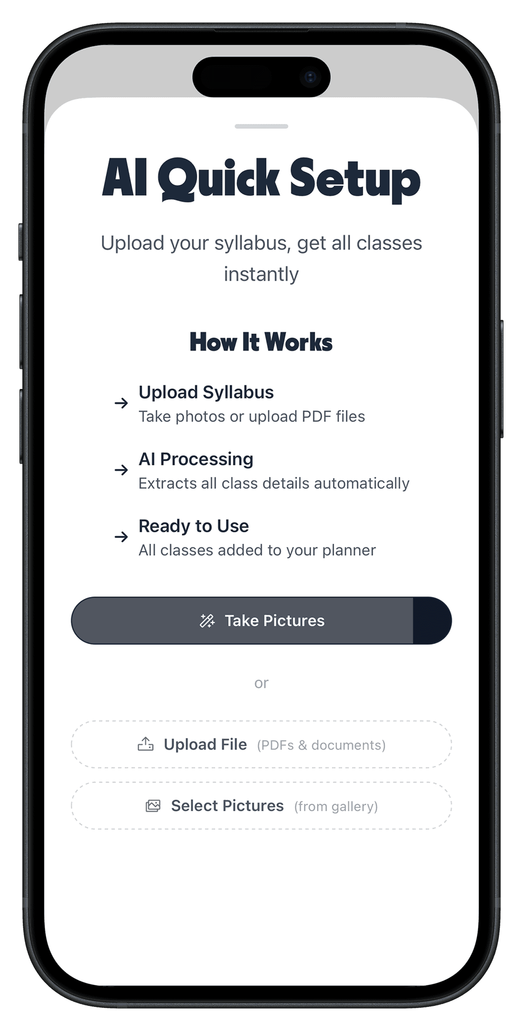AI builds your schedule instantly
